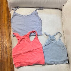 Stylish Women's Tank Top Set - Blue, Pink